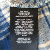 RRL Ralph Lauren Plaid Belted Maxi Shirtdress Blue/Cream Cotton-Linen Size 1