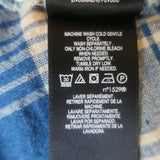 RRL Ralph Lauren Plaid Belted Maxi Shirtdress Blue/Cream Cotton-Linen Size 1