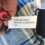 RRL Ralph Lauren Plaid Belted Maxi Shirtdress Blue/Cream Cotton-Linen Size 1