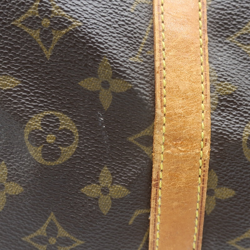 Vintage Louis Vuitton Monogram Sac Souple 35 Boston Bag Brown Canvas