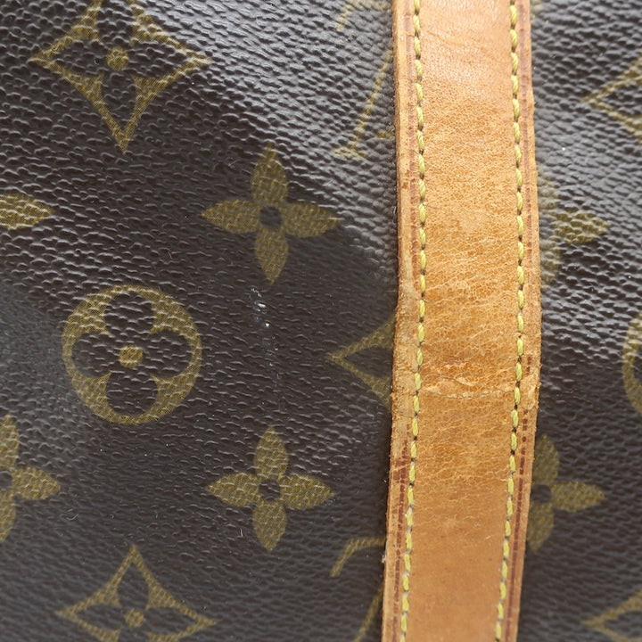 Vintage Louis Vuitton Monogram Sac Souple 35 Boston Bag Brown Canvas