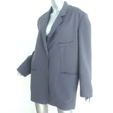 The Frankie Shop Oversized Blazer Gray Stretch Suiting Size Extra Small/Small
