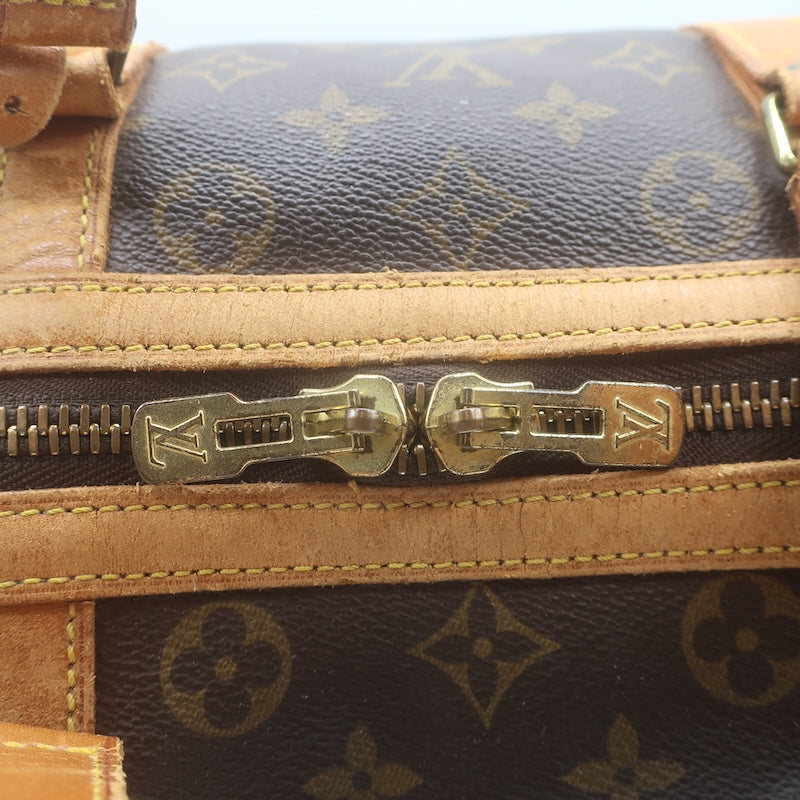 Vintage Louis Vuitton Monogram Sac Souple 35 Boston Bag Brown Canvas