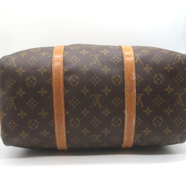 Vintage Louis Vuitton Monogram Sac Souple 35 Boston Bag Brown Canvas