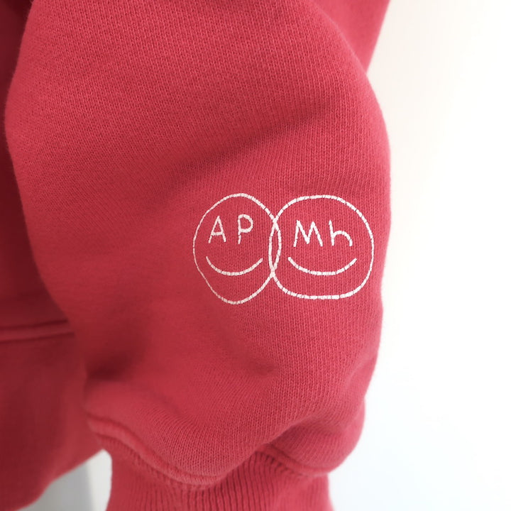 Madhappy x Apple Pan Heritage Hoodie Sweatshirt Red Size Small Unisex