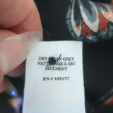 Ulla Johnson Philipa Ruffle-Trimmed Blouse Black Floral Print Silk Size 2