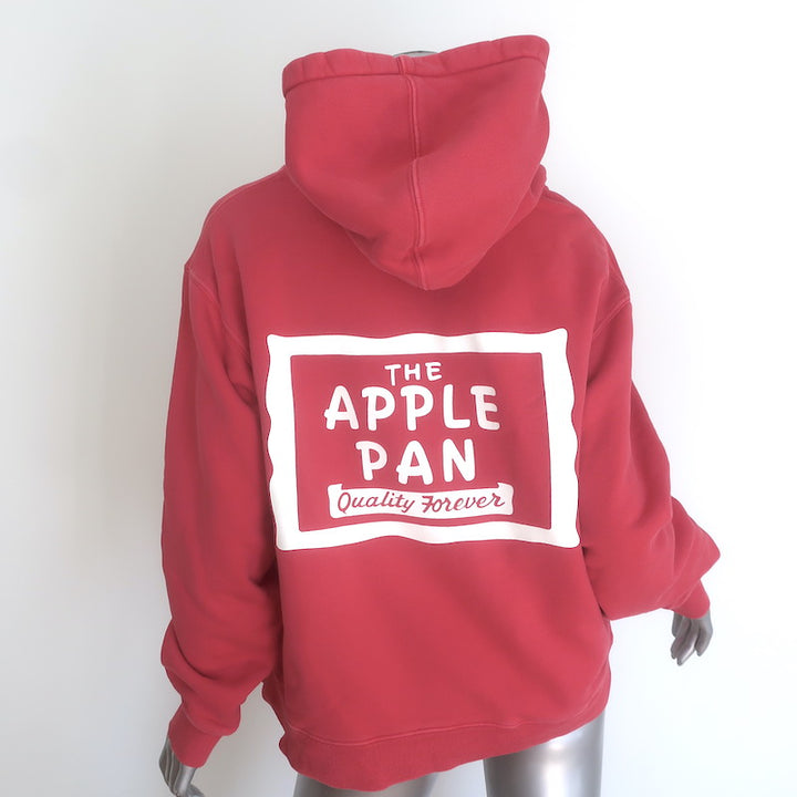 Madhappy x Apple Pan Heritage Hoodie Sweatshirt Red Size Small Unisex