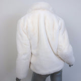 Apparis Manon Faux Fur Coat White Size Extra Small