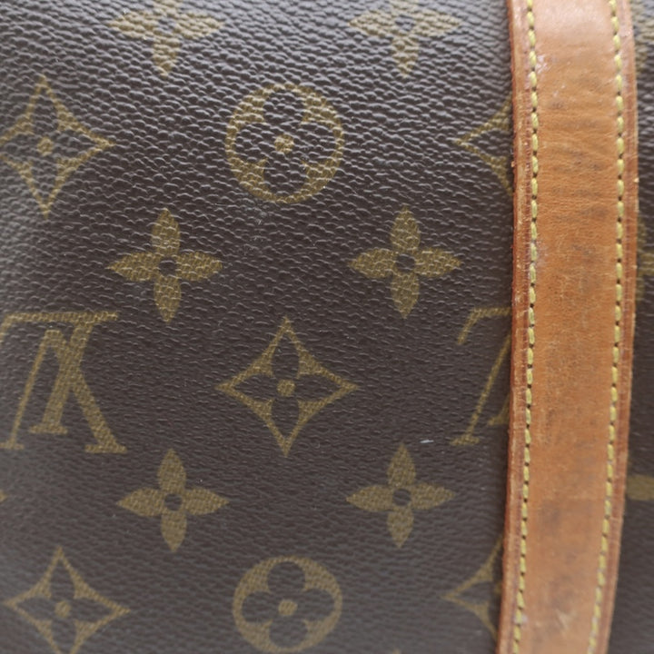 Vintage Louis Vuitton Monogram Sac Souple 35 Boston Bag Brown Canvas
