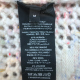 Alanui Salar De Tara Fringed Wrap Cardigan Cream/Pink Alpaca-Blend Size Medium