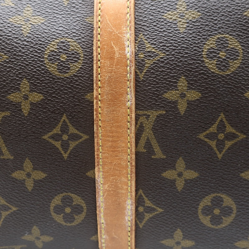 Vintage Louis Vuitton Monogram Sac Souple 35 Boston Bag Brown Canvas