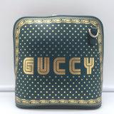 Gucci x Sega Guccy Stars Dome Crossbody Bag Teal & Metallic Gold Leather