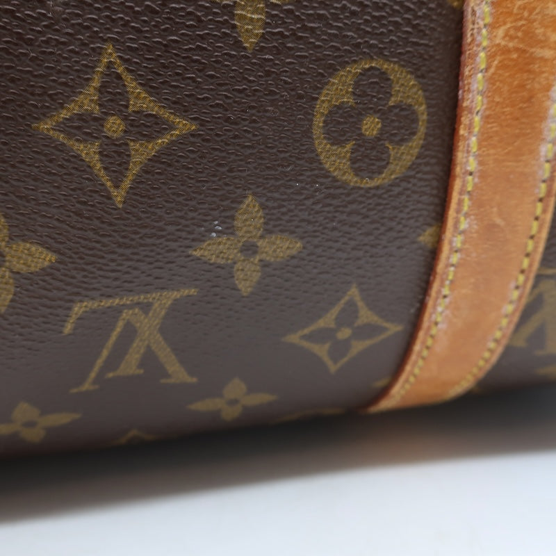 Vintage Louis Vuitton Monogram Sac Souple 35 Boston Bag Brown Canvas