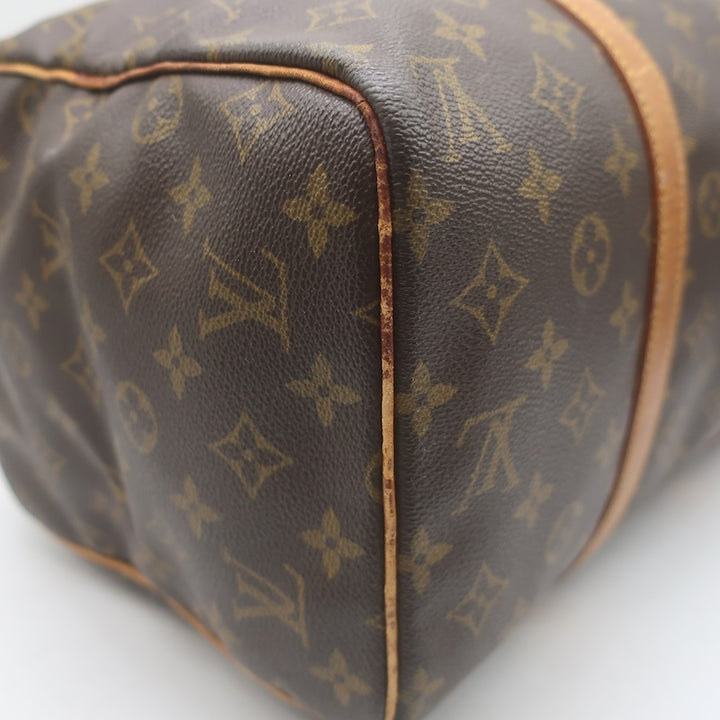 Vintage Louis Vuitton Monogram Sac Souple 35 Boston Bag Brown Canvas