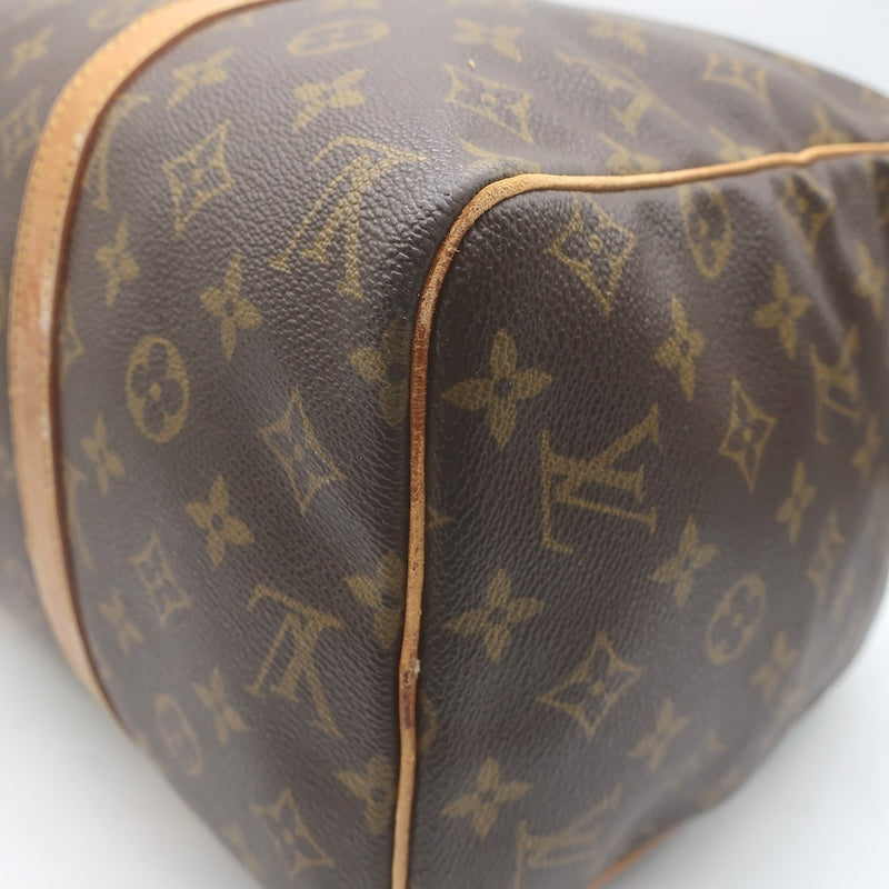 Vintage Louis Vuitton Monogram Sac Souple 35 Boston Bag Brown Canvas