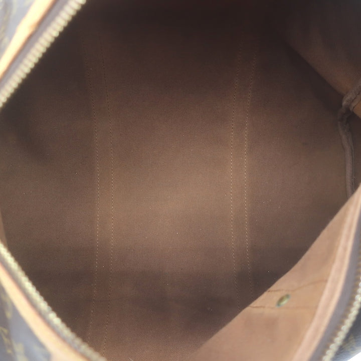 Vintage Louis Vuitton Monogram Sac Souple 35 Boston Bag Brown Canvas