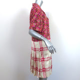 Uniqlo x Marni Short Sleeve Pleated Shirtdress Floral & Check Print Size Medium