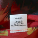 We Are Leone Peony Cover-Up Maxi Dress Red Floral Print Silk Size Small/Medium