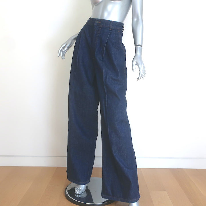 Kallmeyer Deep Pocket Wide Leg Jeans Raw Indigo Size 6 L32 NEW