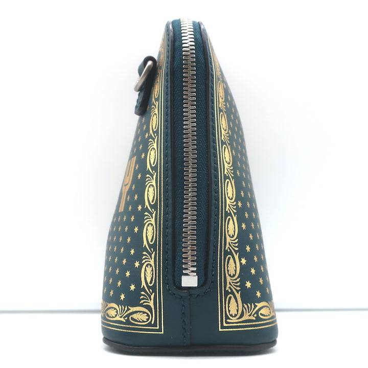 Gucci x Sega Guccy Stars Dome Crossbody Bag Teal &amp; Metallic Gold Leather