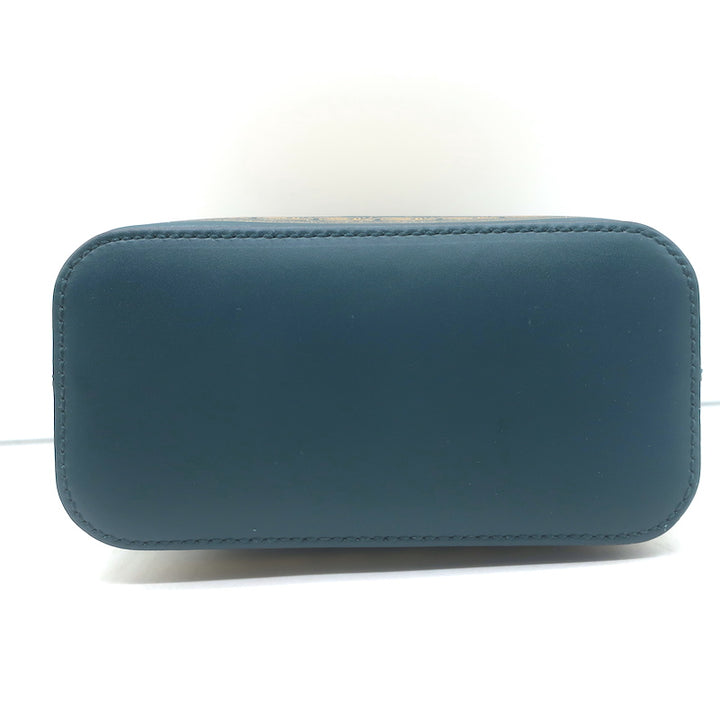 Gucci x Sega Guccy Stars Dome Crossbody Bag Teal &amp; Metallic Gold Leather
