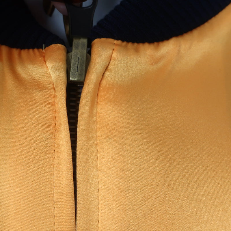Pierre-Louis Mascia Alo Reversible Satin Bomber Jacket Multi/Yellow Size Small