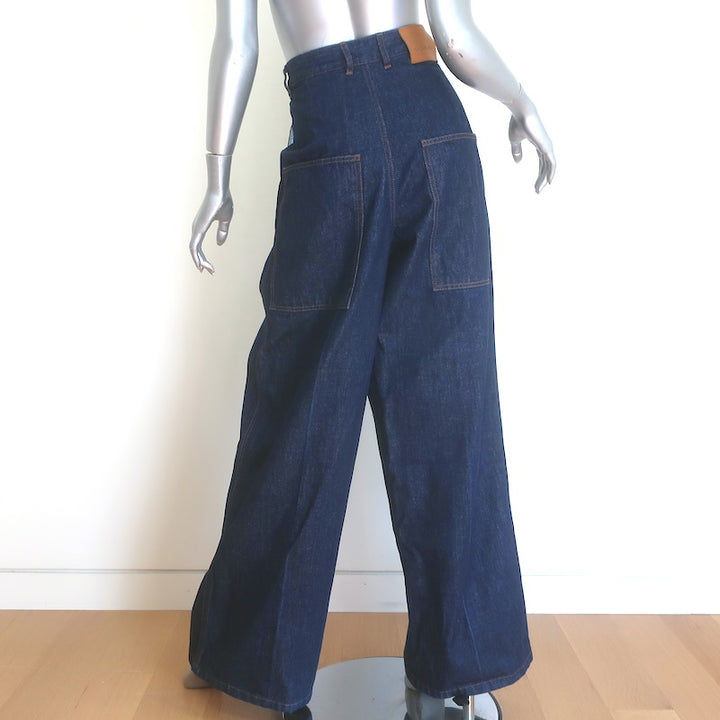 Kallmeyer Deep Pocket Wide Leg Jeans Raw Indigo Size 6 L32 NEW