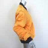 Pierre-Louis Mascia Alo Reversible Satin Bomber Jacket Multi/Yellow Size Small
