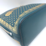 Gucci x Sega Guccy Stars Dome Crossbody Bag Teal & Metallic Gold Leather