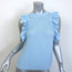 Eleven Six Viola Ruffled Knit Tank Top Sky Blue Cotton Size Small NEW