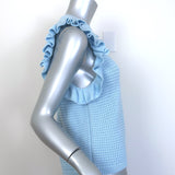 Eleven Six Viola Ruffled Knit Tank Top Sky Blue Cotton Size Small NEW