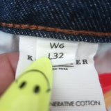 Kallmeyer Deep Pocket Wide Leg Jeans Raw Indigo Size 6 L32 NEW