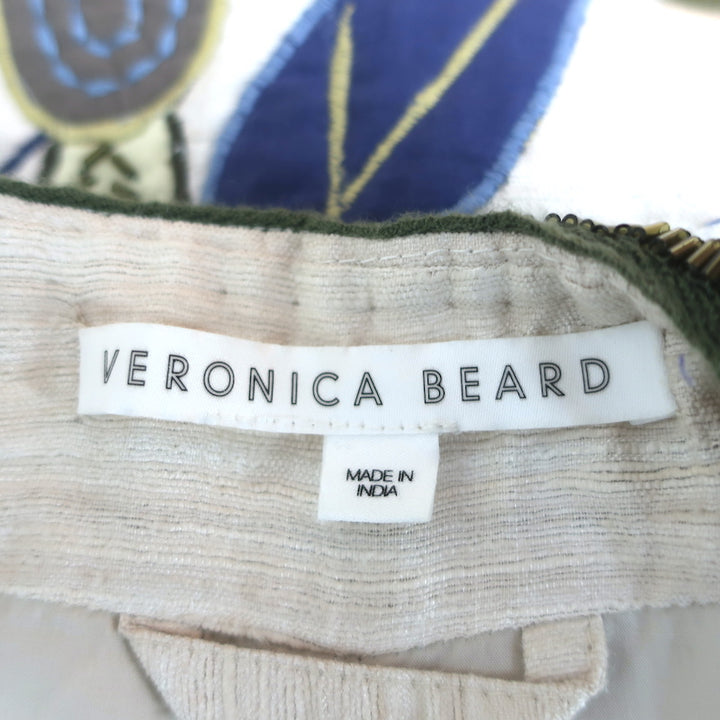 Veronica Beard Benicia Embroidered Silk Jacket Cream/Multi Size 8