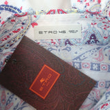 Etro Paisley Button Down Shirt White/Multicolor Cotton Size 46 Long Sleeve Top