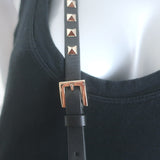 Valentino Polka Dot Rockstud Camera Bag Black & Cream Leather Small Crossbody