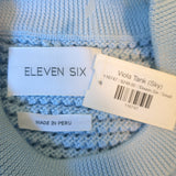 Eleven Six Viola Ruffled Knit Tank Top Sky Blue Cotton Size Small NEW