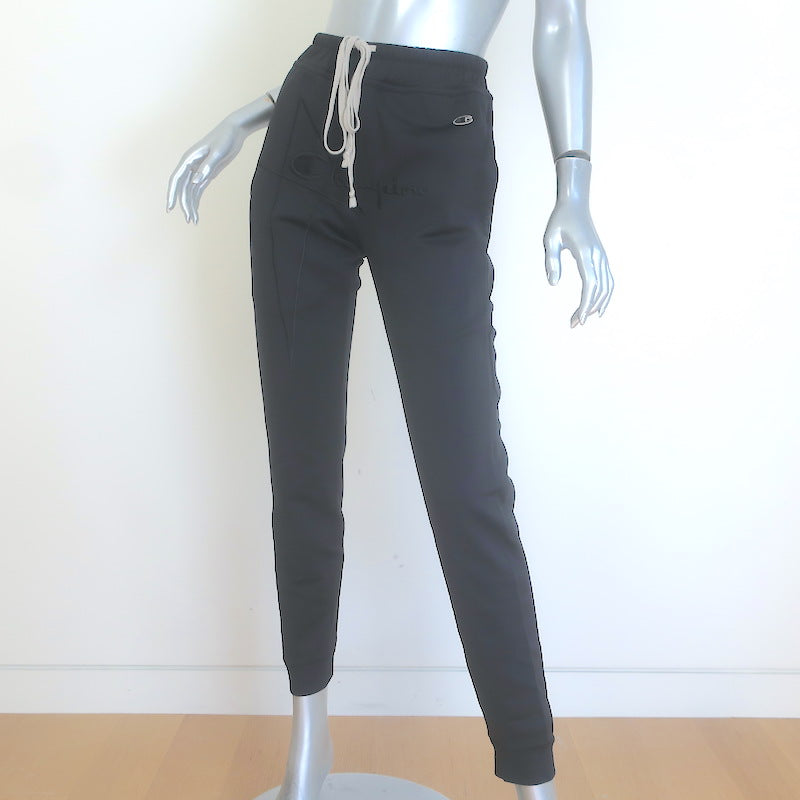 Rick Owens x Champion Logo-Embroidered Joggers Black Size Extra Small Unisex