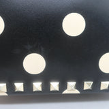 Valentino Polka Dot Rockstud Camera Bag Black & Cream Leather Small Crossbody