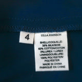 Ulla Johnson Ruffled Midi Dress Paola Navy Printed Metallic Cotton-Silk Size 4