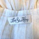 LoveShackFancy Off the Shoulder Embroidered Mini Dress Ivory Size Extra Small