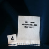 Ulla Johnson Ruffled Midi Dress Paola Navy Printed Metallic Cotton-Silk Size 4