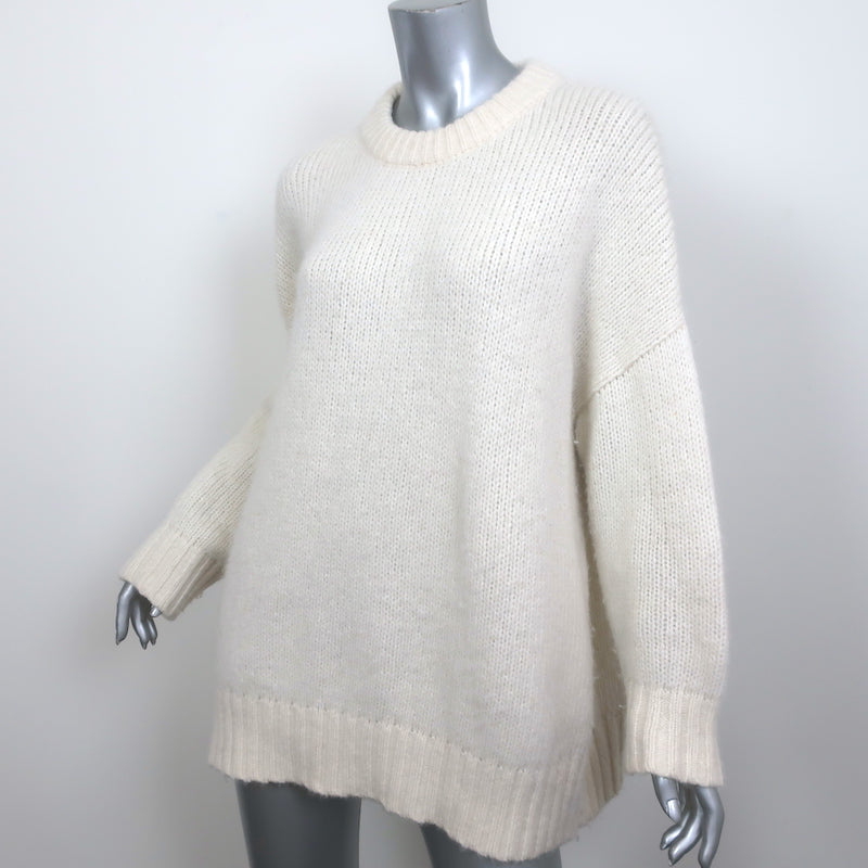 Jenni Kayne Cocoon Sweater Cream Alpaca-Blend Size Medium Crewneck Pullover