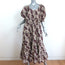 Ulla Johnson Puff Sleeve Midi Dress Juniper Printed Cotton Size 12