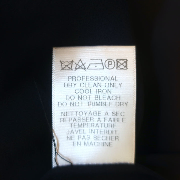 Yune Ho Shirtdress Navy Crepe Size 38 Long Sleeve Midi Dress