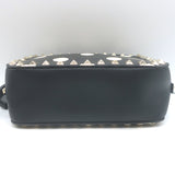 Valentino Polka Dot Rockstud Camera Bag Black & Cream Leather Small Crossbody