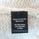 Jenni Kayne Cocoon Sweater Cream Alpaca-Blend Size Medium Crewneck Pullover