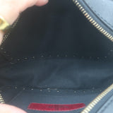 Valentino Polka Dot Rockstud Camera Bag Black & Cream Leather Small Crossbody