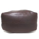 Henry Beguelin Zip-Top Tote Dark Brown Leather Large Shoulder Bag