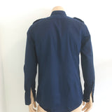 Gucci Military Shirt Navy Star-Embellished Cotton Size 39 - 15 1/2