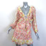 Zimmermann Goldie Cutout Mini Dress Ruffled Floral Print Linen Size 0